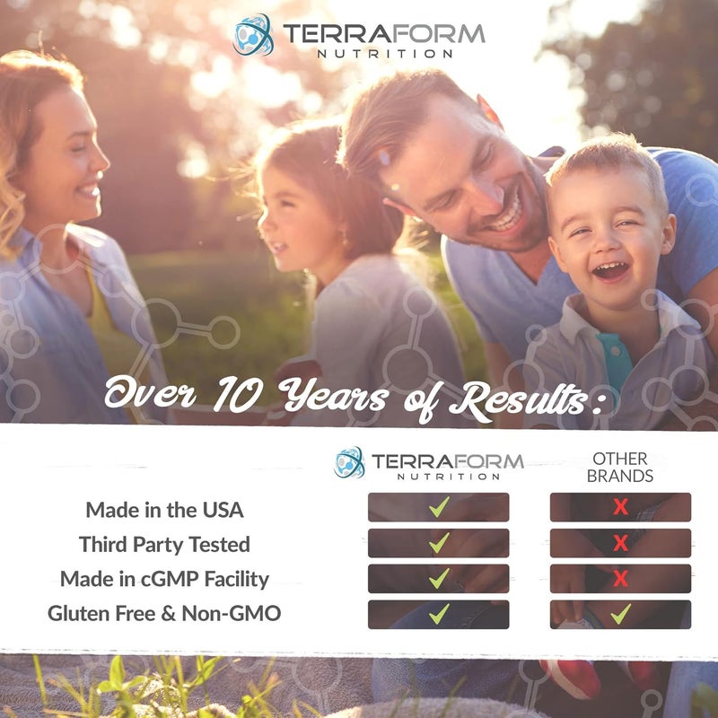 TerraForm Nutrition تيرا فورم للتغذية قوة إضافية 300 ملغ سيتيل غلوتاثيون مكمل SAG مصنوع في الولايات المتحدة 60 كبسولة مقاومة للأحماض - Image 3