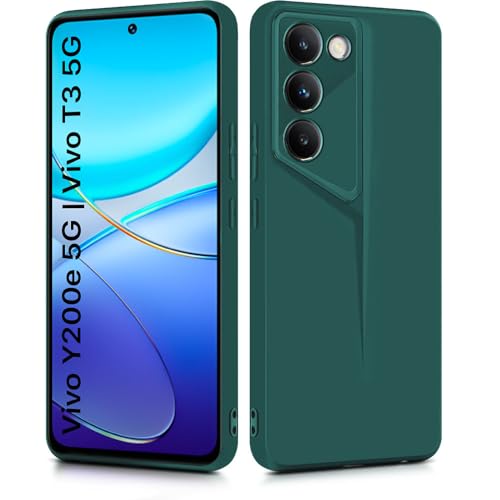 WOW IMAGINE Slim Back Cover for Vivo Y200e 5G | Vivo T3 5G | Blade Series Ultra Thin Case with Lightweight Design | Camera Protection | Soft Matte Silicone Flexible Mobile Case - Green - Image 2