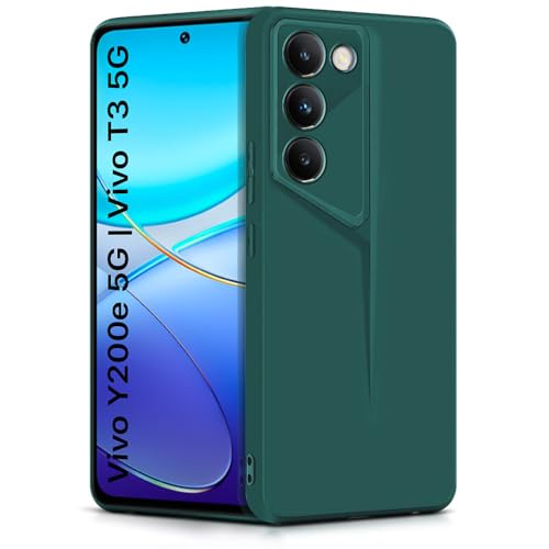 WOW IMAGINE Slim Back Cover for Vivo Y200e 5G | Vivo T3 5G | Blade Series Ultra Thin Case with Lightweight Design | Camera Protection | Soft Matte Silicone Flexible Mobile Case - Green - Image 1