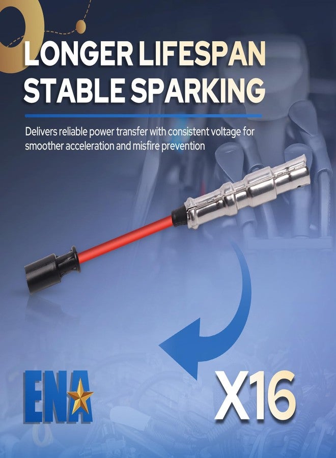 ENA Red Spark Plug Wire Set Compatible with Mercedes-Benz AMG G55 E55 S55 SL55 CL55 SLK55 G500 ML500 CL500 CLK500 E500 S430 S500 SL500 CLK430 E430 V8 V12 4.3L 5.0L 5.4L 5.5L Replacement for 55768 - Image 4