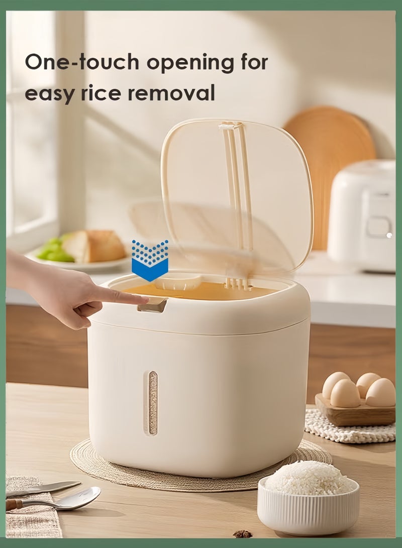 دلو أرز محمول منزلي موزع الأرز، حاوية أرز محكمة الغلق، حاوية تخزين الدقيق، موزع الحبوب، حاوية تخزين الأرز المنزلية، حاوية تخزين طعام الحيوانات الأليفة - Image 4