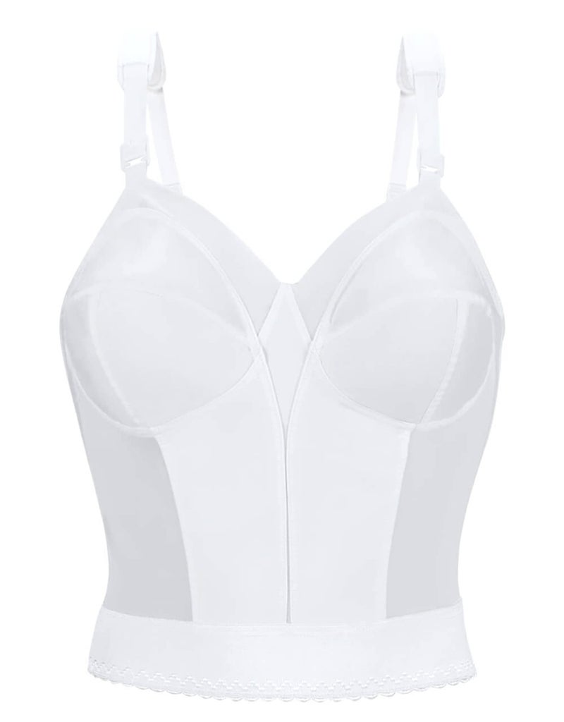 Exquisite Form womens Back Close Longline Bra, White, 36C US - Image 3