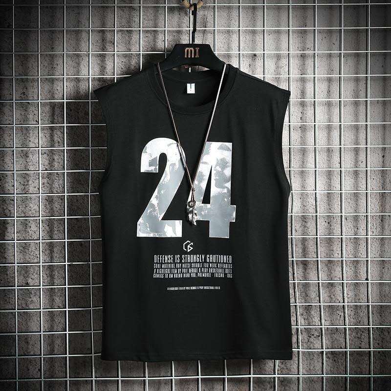 2021 New Men's ins Sports Vest No. 24 Jersey Sports Basketball Clothes Sleeveless T-shirt Horse Clip Shirt - Image 5