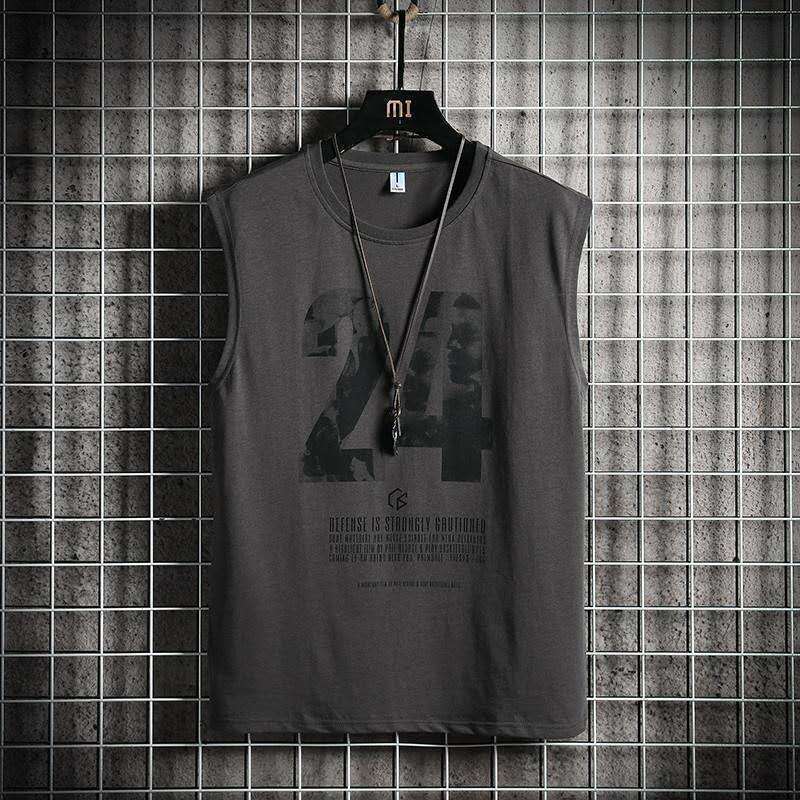 2021 New Men's ins Sports Vest No. 24 Jersey Sports Basketball Clothes Sleeveless T-shirt Horse Clip Shirt - Image 4