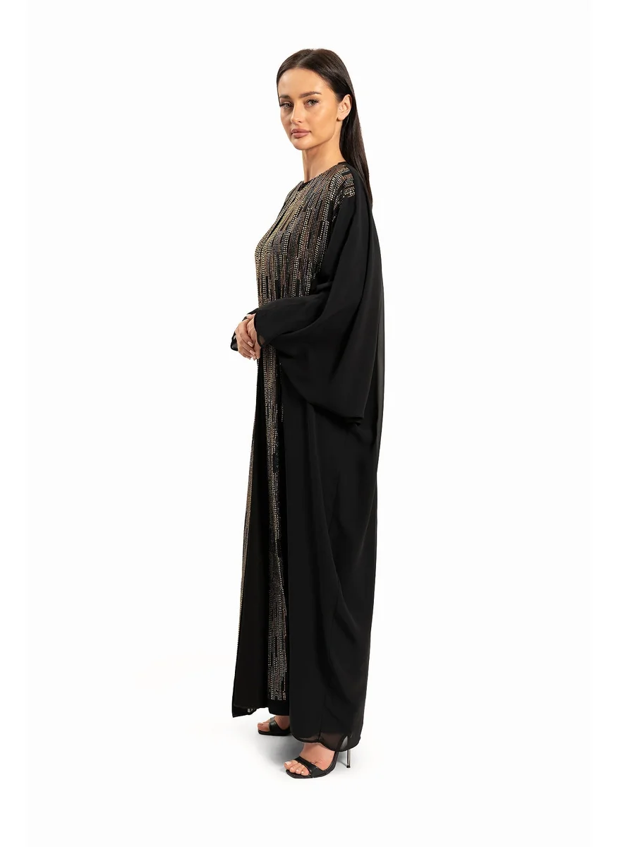 وي كرييت Women Black with Gold Embellishments Kaftan By WECRE8
