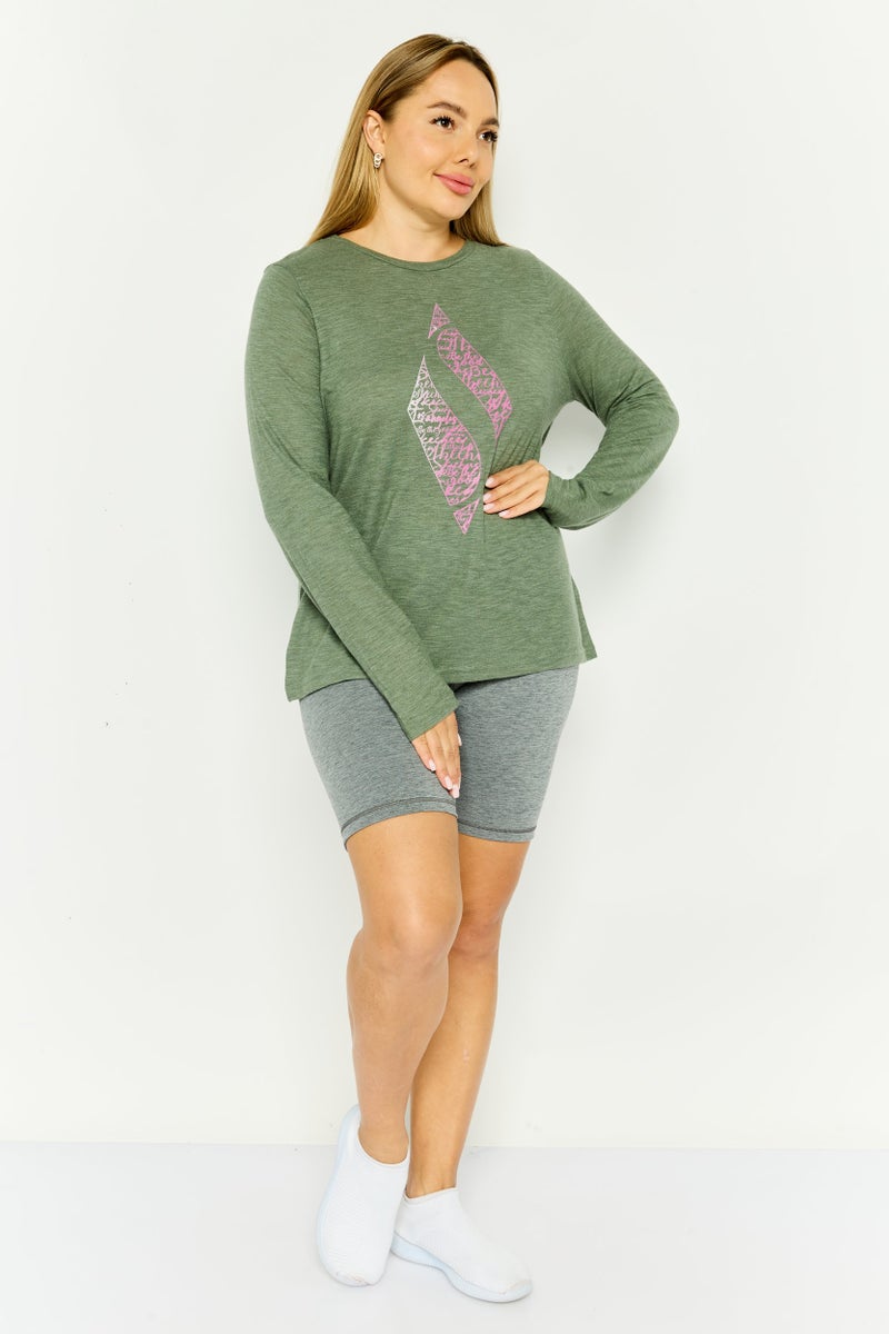 SKECHERS Women Sportswear Fit Long Sleeve Outdoor Top, Green - Image 2