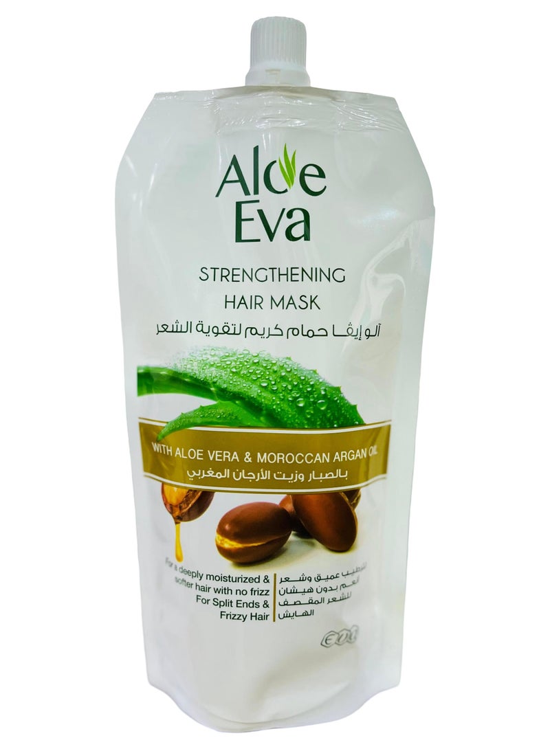 Aloe Eva Hair Mask Pouch with Aloe Vera & Moroccan Argan Oil - 250 gm