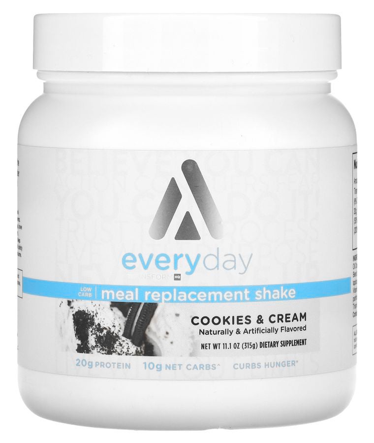 TransformHQ Everyday Meal Replacement Shake Cookies & Cream 11.1 oz (315 g)