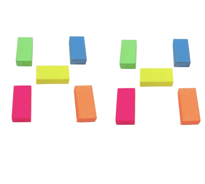 Generic Birthday Party Return Gift Erasers Small Stylish Colourful Mini Erasers for Kids Children Boys Girls Bags Cradle cermony Baby Naming Pack of 10  - Image 1