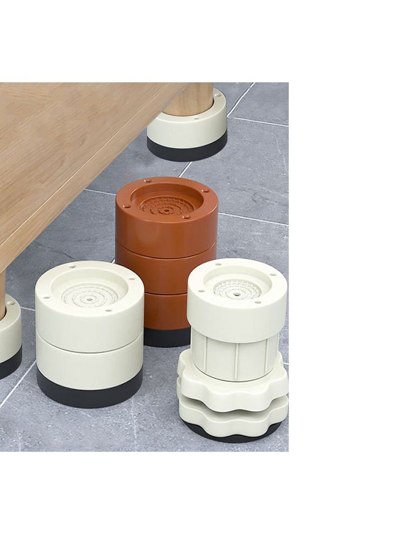 Generic 4-Piece Furniture Bed Risers 3 Inch Washer Support Heavy Duty, Adjustable Height 4 Inch Furniture Risers for Sofas, Refrigerator, Chairs  - Image 3