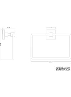 Saray Banyo Saray Bathroom Alegra Flat Towel Rack  - Image 2