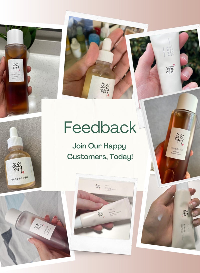Beauty of Joseon Revitalize and Radiate Trio & Face Scrubber - Rejuvenating Ginseng Water Essence Toner, Brightening Glow Serum, and Protective Sunscreen Rice Probiotics SPF50+ PA++++ 230ml - Image 3