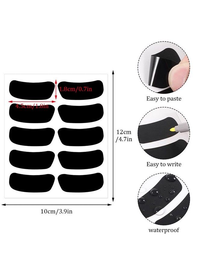Pimoys 180 Pairs Sports Eye Black Stickers For Kids Customizable Eye Strips Baseball Football Softball Face Eyeblack Stickers For Sport Game Day Themed Birthday Party Supplies - Image 3