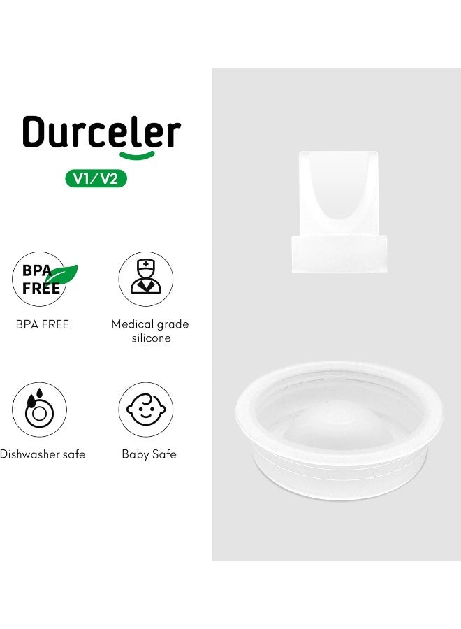 Durceler Replacement 4 Duckbill Valves/Duck Bill Valve  2 Silicone Membrane/Diaphragm Compatible with Momcozy V1 / V2 Wearable Breast Pump - Image 4