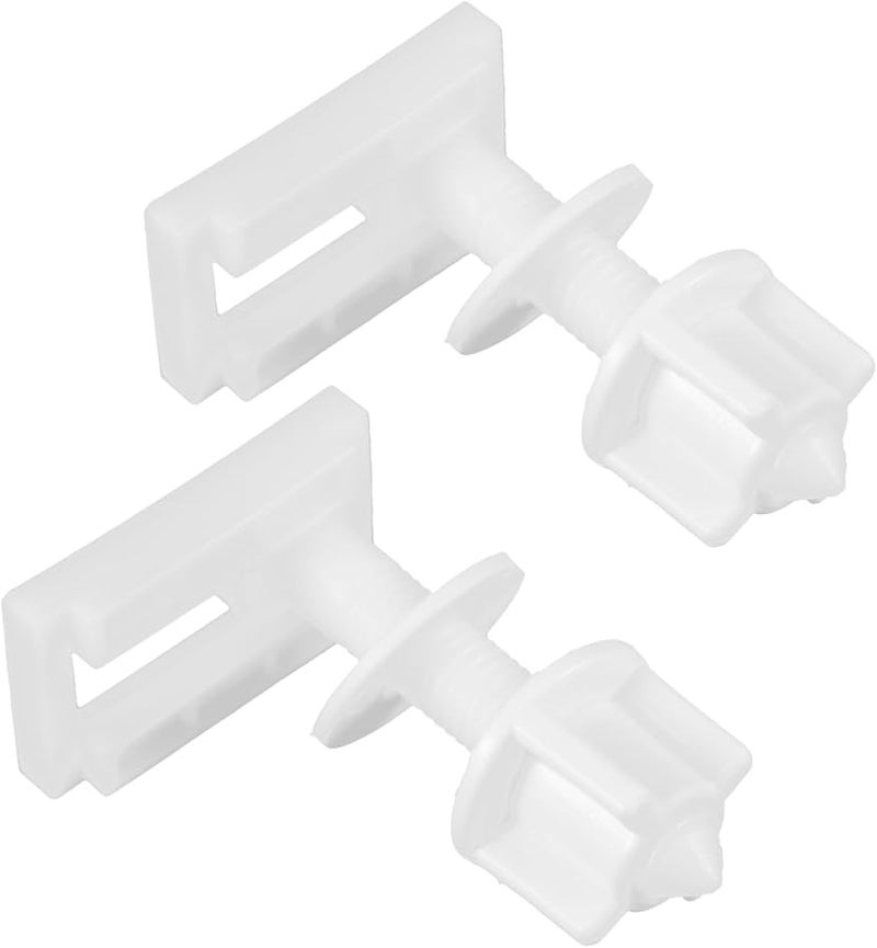 ستوبوك 2 مجموعة بلاستيك مفصلات مقعد المرحاض براغي صواميل حلقات حشية طقم استبدال - Image 1