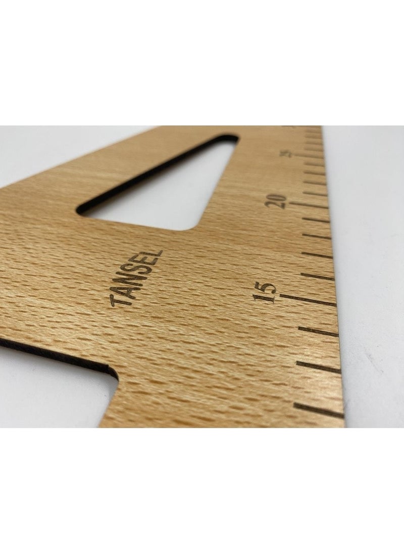 Tansel Tuhafiye - Tansel Haberdashery 7-Piece Wooden Riga Set - Riga Ruler - Riga Set - Image 1