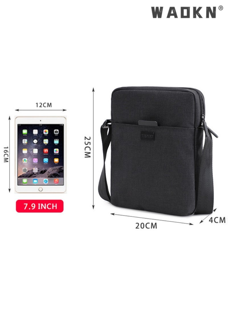 WAOKN Men High Quality boys Crossbody Bag Minimalist Wear-Resistant Oxford Crossbody/Shoulder Bag,Satchel Bag Business Casual Men's Shoulder Bag,Teens' Casual Bag for Outdoor Sports, Travel,Daily Outing  - Image 5