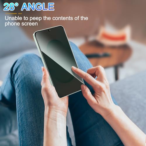 Lokyoo 2 Pack Privacy Screen Protector for Samsung Galaxy S25 Plus/Galaxy S25+ [Anti-Spy Tempered Glass][Fingerprint Unlock Support], Anti-Scratch, Bubble-Free, Easy Install 9H Protective Glass - Image 4