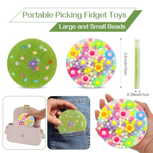 Hokoad 2 Pcs Picky Pad Fidget Reusable Skin Picking Fidget Toys 39in Pimple Popping Toy for Dermatillomania Trichotillomania ADHD Anxiety Stress Suitable for Adults - Image 5