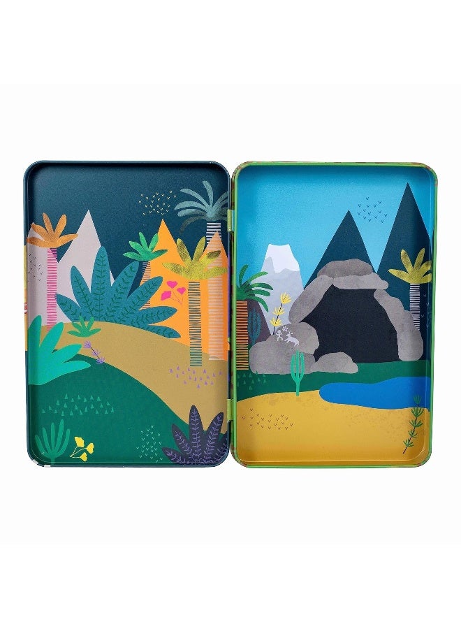 Floss & Rock Dino Magnetic Playtime Box (50 Pieces, 2 scenes) - Image 2