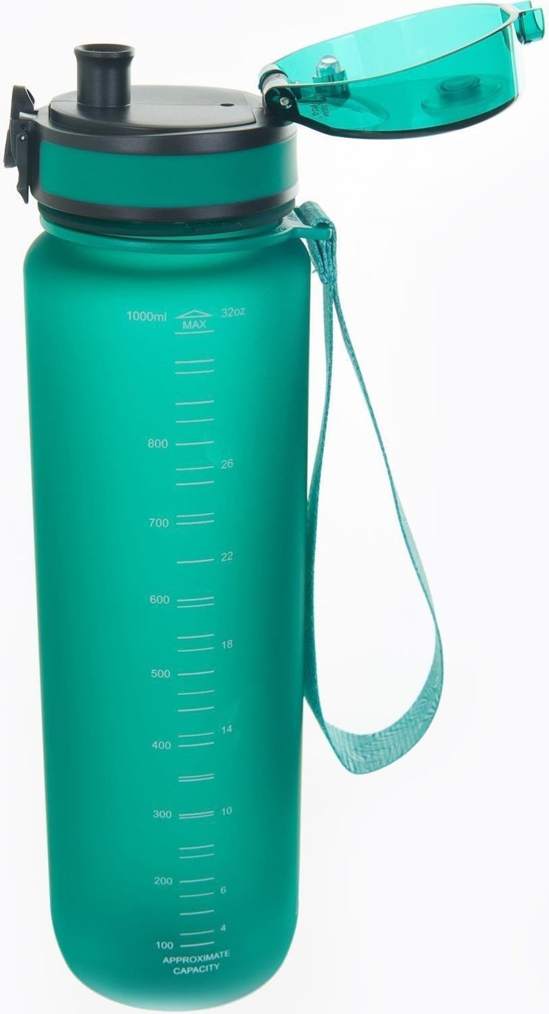 UZSPACE 3038 زجاجة مياه 1000 مل خالية من BPA من تريتان الأخضر - Image 1