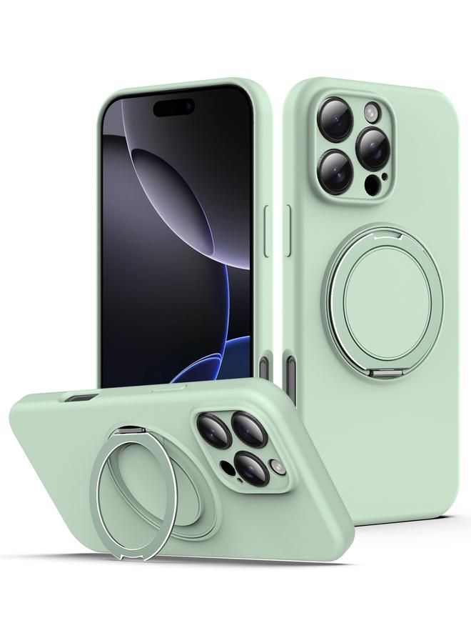 اس-توب جراب لهاتف iPhone 13 Pro Max من السيليكون السائل MagSafe مع حامل دوار - Image 1