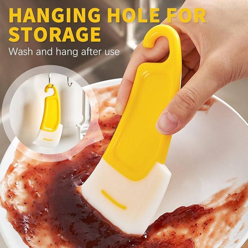 Fauppt Kitchen Silicone Spatula Silicone Spatula for Cooking, 2025 Scraper Spoon Food Scraper Set, Scratch Resistant Heat Resistant Rubber Scraper for Home Use (white) - Image 2