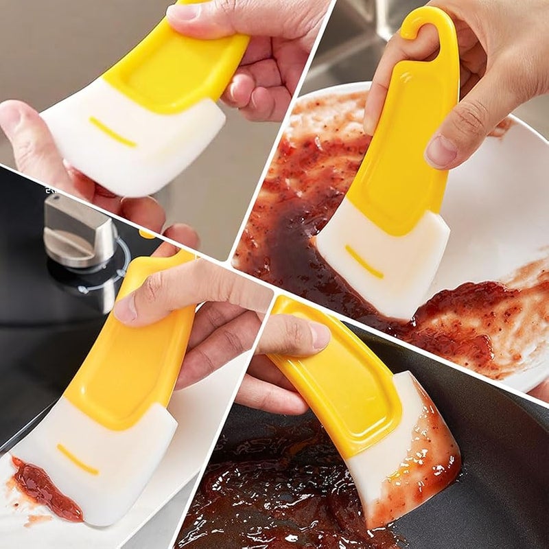 Fauppt Kitchen Silicone Spatula Silicone Spatula for Cooking, 2025 Scraper Spoon Food Scraper Set, Scratch Resistant Heat Resistant Rubber Scraper for Home Use (white) - Image 3