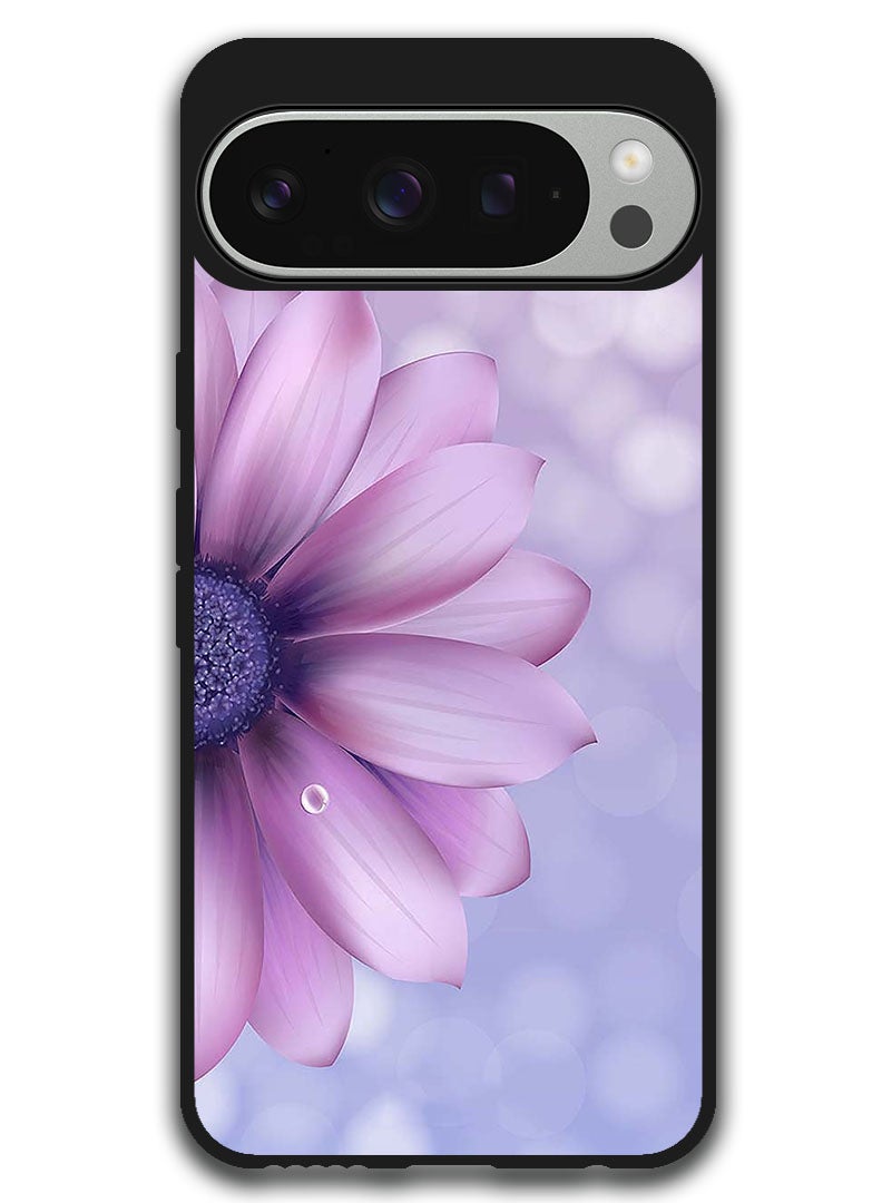 Theodor Protective Case Anti Scratch Shock Proof Bumper Cover For Google Pixel 9 Pro XL Purple Flower - Image 1