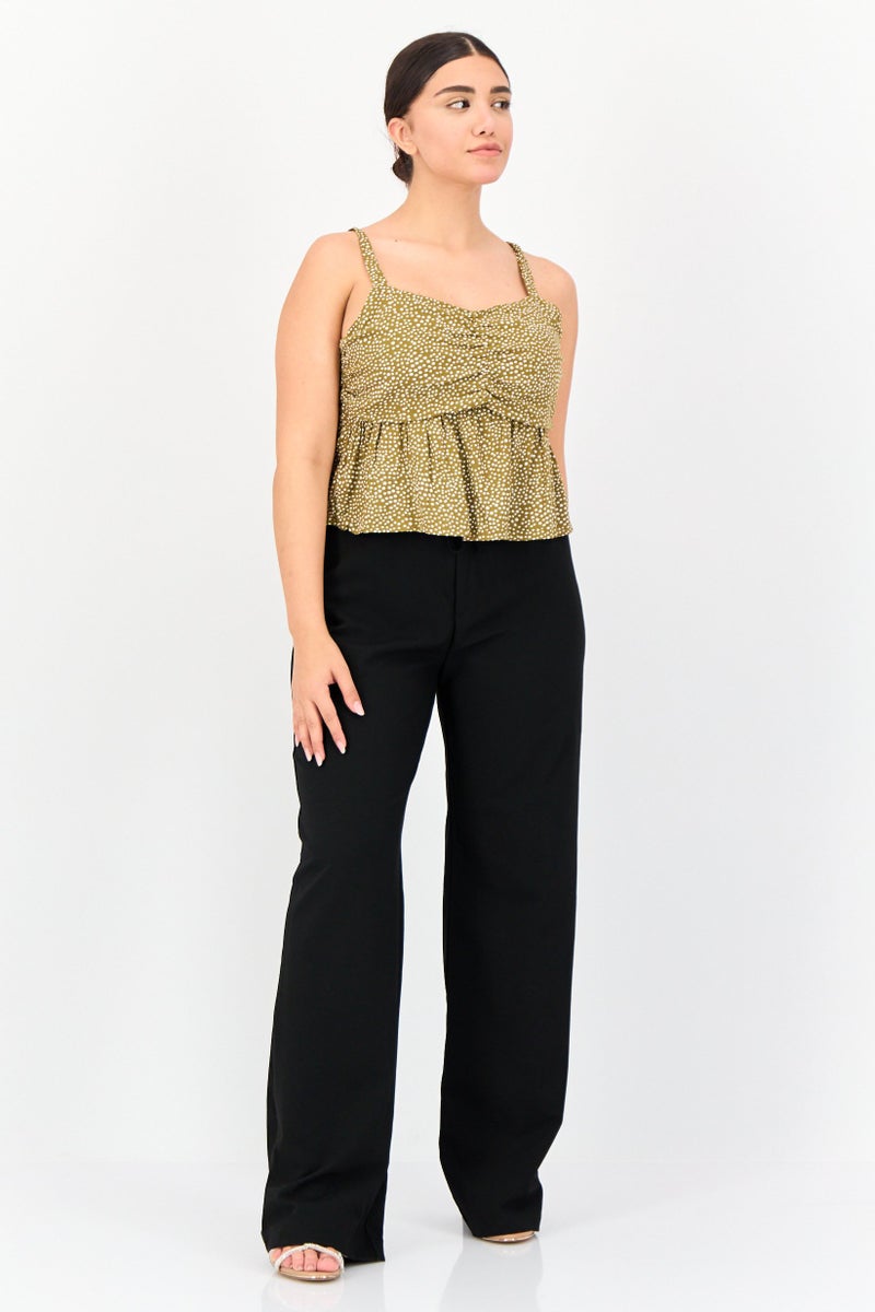 ONLY Women V-Neck Sleeveless Polka Dots Tank Top, Multicolor - Image 4