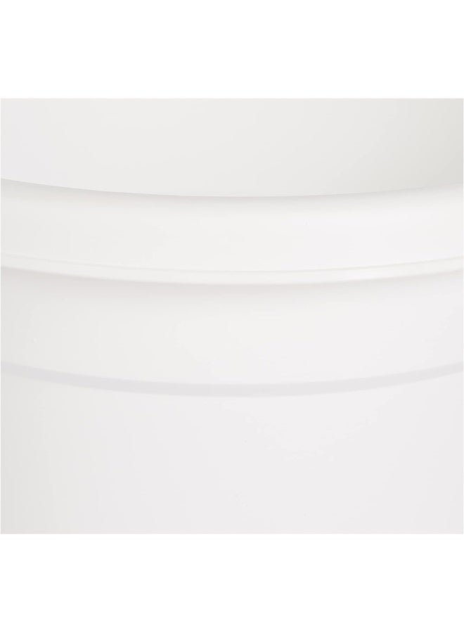 Cosmoplast وعاء زهور دائري من كوزموبلاست مع صينية مقاس 12 بوصة، أبيض  - Image 3