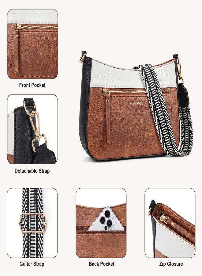 BOSTANTEN Crossbody Purses for Women Vegan Leather Shoulder Handbags Hobo Bag with Detachable Strap for Daily Travel & Work - Image 4