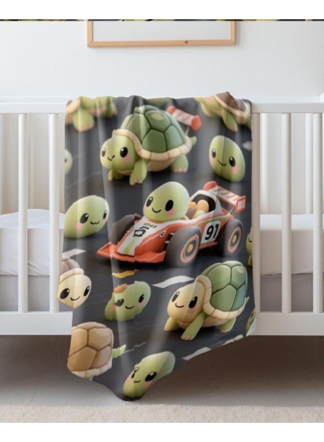 عام بطانية رقيقة من الفانيلا الكرتونية للأطفال والرضع (دافئة ومريحة، ومناسبة للنوم والألعاب) 70 سم * 100 سم - Image 1