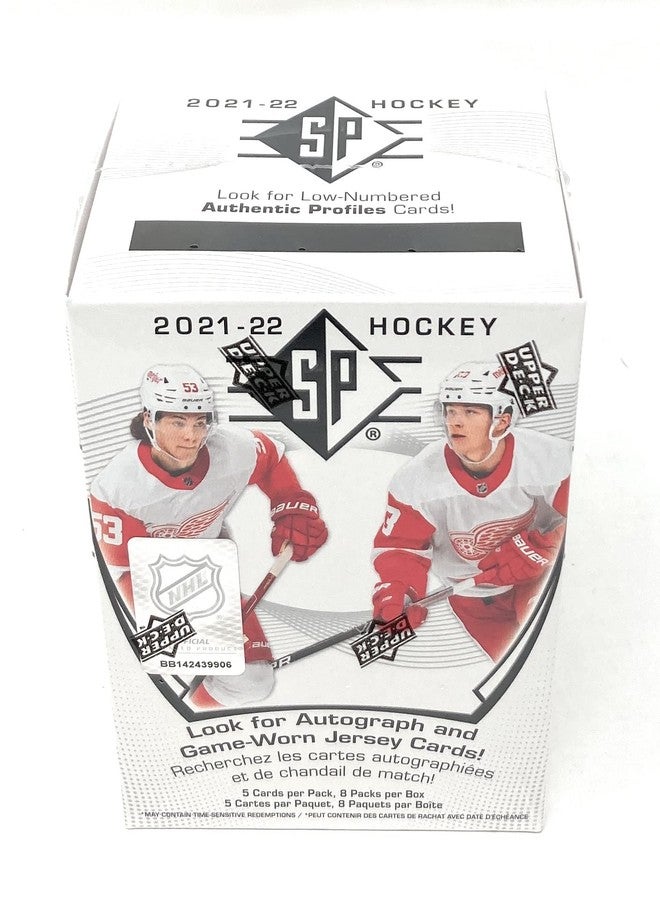 Upper Deck 2021-22 SP Hockey Card Blaster Box (8 Packs of Hockey Cards) - Image 1