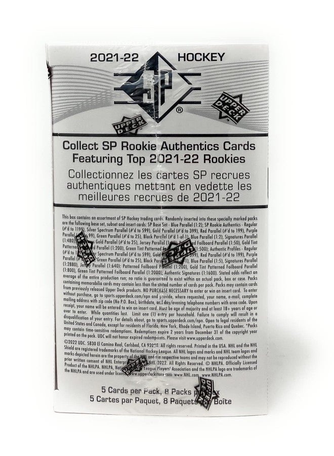 Upper Deck 2021-22 SP Hockey Card Blaster Box (8 Packs of Hockey Cards) - Image 4