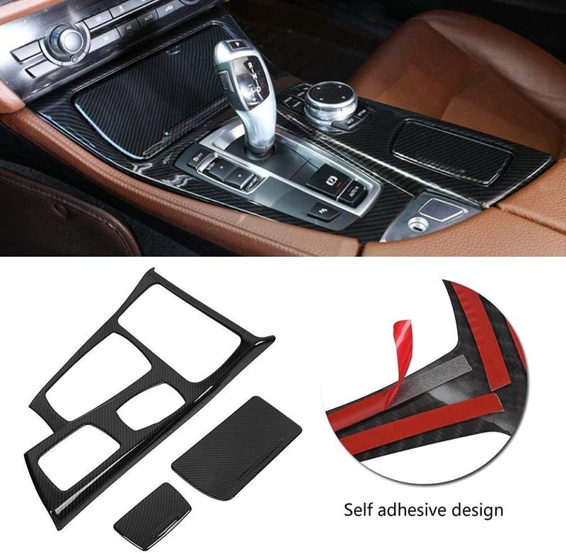 woobles Gear Shift Panel Trim Cover, Car Interior Center Console Gear Shift Panel Cover Trim for 5 Series F10 2011-2016((#3)) For BMW 5 Series F10 - Image 2