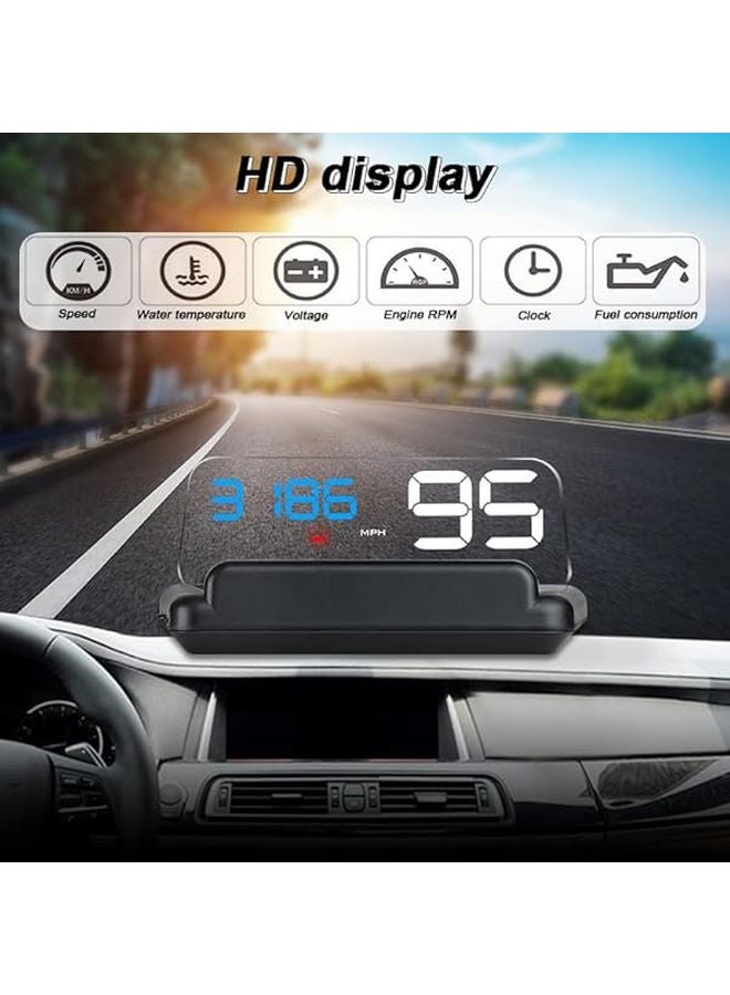 كاديلاك CTS 2010 2019 عرض HUD أزرق أبيض أحمر عداد السرعة OBD توصيل وتشغيل - Image 4