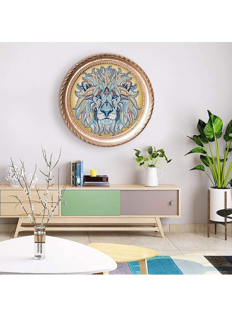 general Educational Round Puzzle 1000 Pieces, Cartoon Toy Puzzle for Adults and Children (Lion Pattern) - Image 4