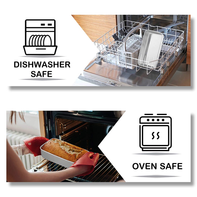 TeamFar Loaf Pan, 9¼” × 5” Bread Loaf Pan Meatloaf Pan Stainless Steel for Baking Bread Cake Toast, Healthy & Durable, Dishwasher Safe & Easy Clean - Image 5