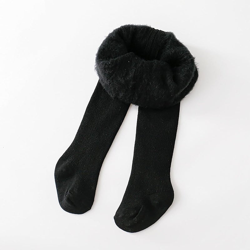 Leggings with cotton fleece lining for girls, warm and thick tights, full length thermal pants, winter clothes for boys - Image 3