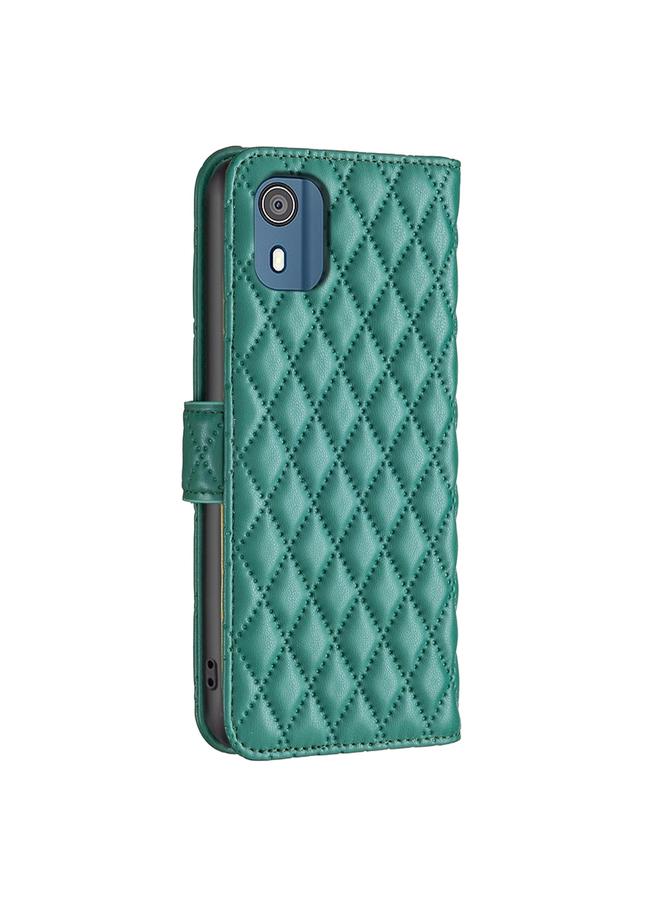 S-TOP Case For Nokia C02 Diamond Lattice Wallet Flip Leather Phone Case - Image 3