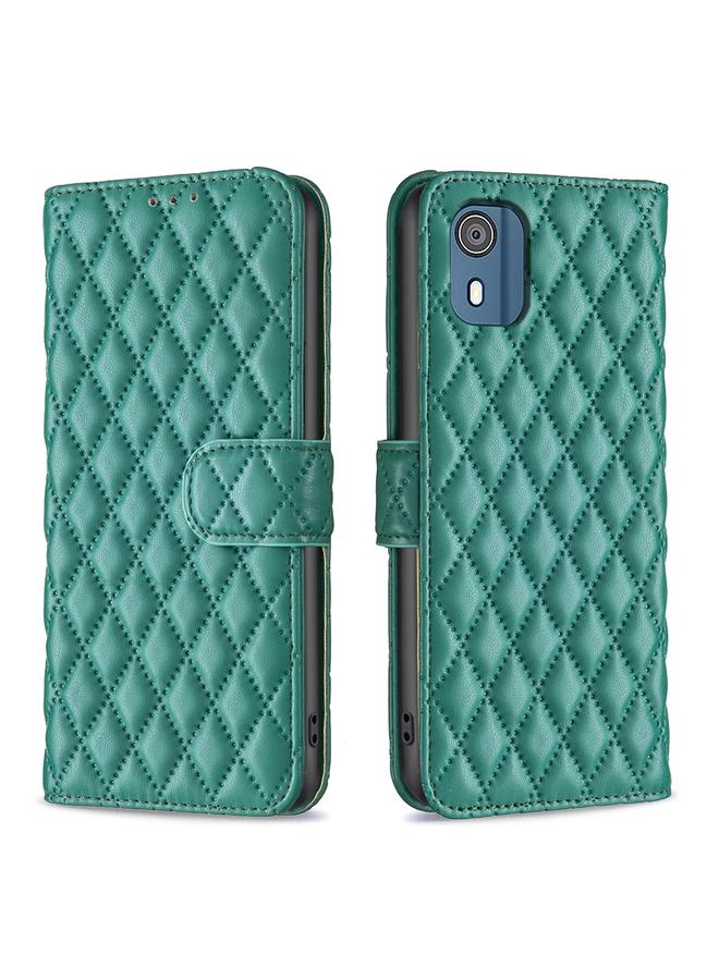 S-TOP Case For Nokia C02 Diamond Lattice Wallet Flip Leather Phone Case - Image 1