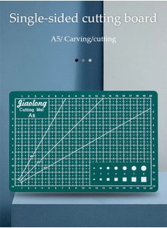 Generic Self Healing Cutting Mat 210mmx148mm Non-Slip PVC Double Sided 5-Ply A5 Art Craft Rotating Mat, Rotary for Quilting, Sewing Crafts Hobby Fabric Precision Scrapbooking Project -GREEN  - Image 2