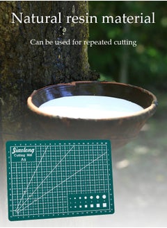 Generic Self Healing Cutting Mat 210mmx148mm Non-Slip PVC Double Sided 5-Ply A5 Art Craft Rotating Mat, Rotary for Quilting, Sewing Crafts Hobby Fabric Precision Scrapbooking Project -GREEN  - Image 5
