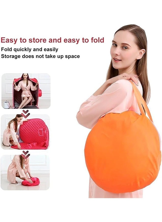 Arabest - Portable Steam Sauna,One Person Sauna for Weight Loss Detox Relaxation at Home Personal Therapeutic Sauna,Red - Image 1
