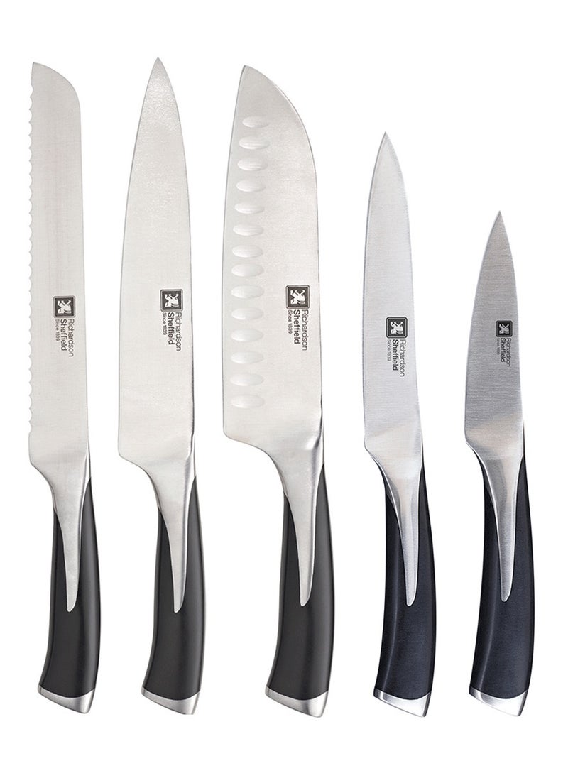 Richardson Sheffield - KYU 5 pc knife set block in wood - Image 1