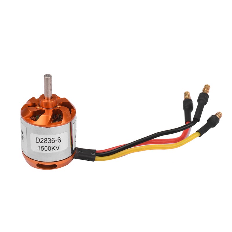 موتور خارجي خالي من الفرش D2836-6 1500KV عالي الأداء لطائرة النموذج اليدوية، سيارة التحكم عن بعد، الطائرة متعددة المروحين الصغيرة، المروحية، الطائرة رباعية المروحين - Image 1