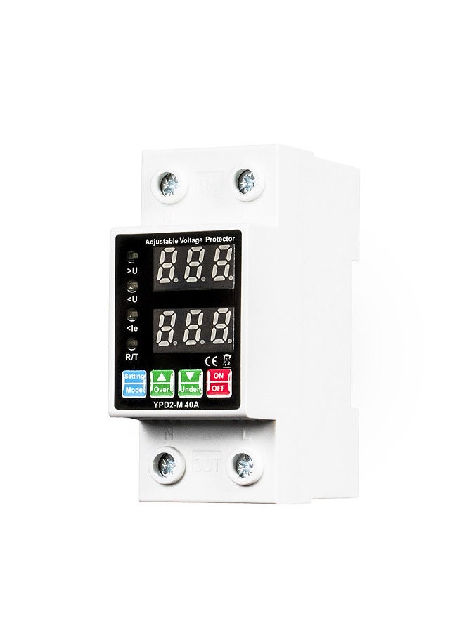 Generic Dual Displays Self-reset Protector Overvoltage Undervoltage Current Adjustable Circuit Breaker Automatic Reclosure Switch  - Image 1