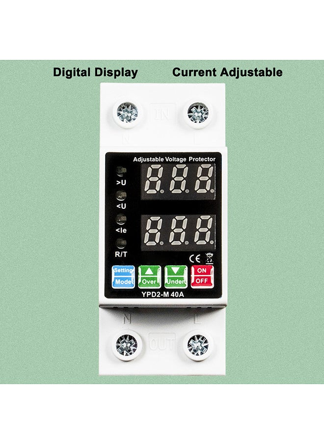 Generic Dual Displays Self-reset Protector Overvoltage Undervoltage Current Adjustable Circuit Breaker Automatic Reclosure Switch  - Image 5