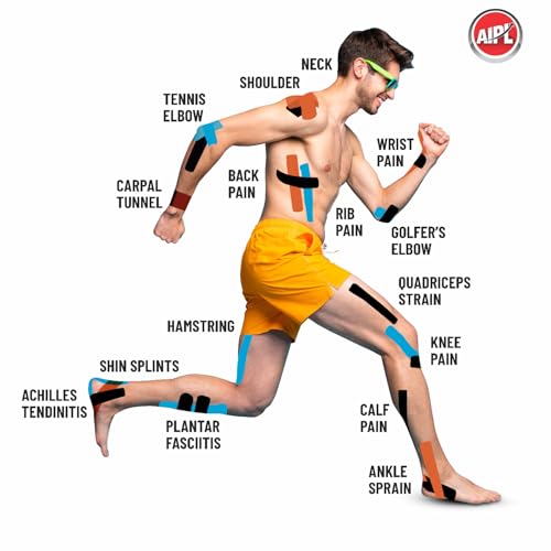 AIPL Zorrofit Kinesiology Tape for Physiotherapy Sports Injury Pain Relief Muscle for Shoulder Wings Arms Ankle KT Taping Waterproof Athletic for Pain Support - Image 2